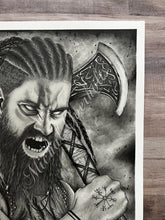 Load image into Gallery viewer, Original Drawing: To Valhalla! Viking Graphite Drawing
