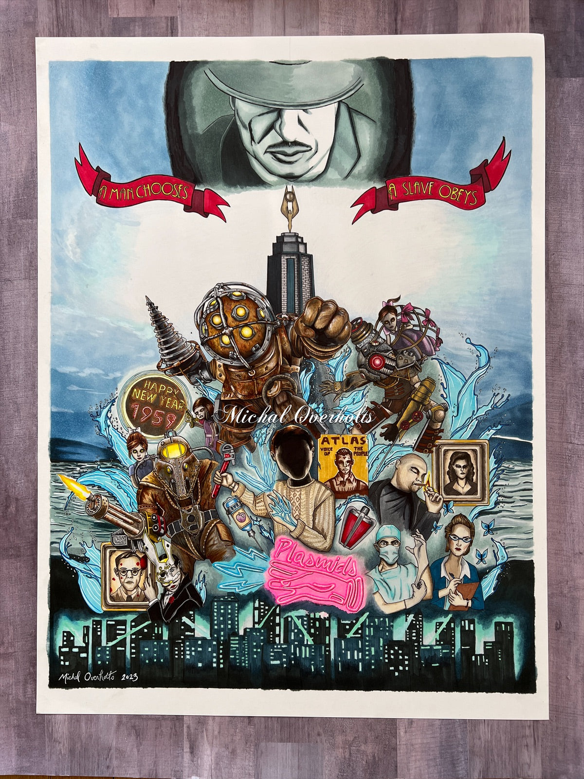 Pochoir Bioshock ArtStation Bioshock: The Collection Bioshock